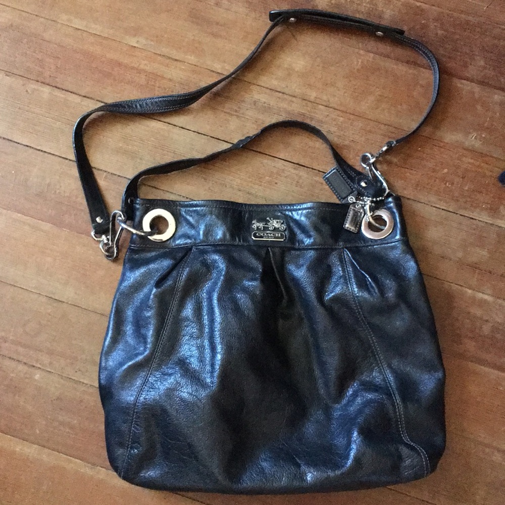 Coach black Ashley hippie purse